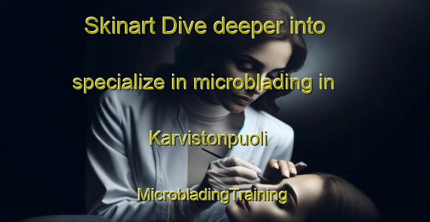 Skinart Dive deeper into specialize in microblading in Karvistonpuoli | #MicrobladingTraining #MicrobladingClasses #SkinartTraining-Finland