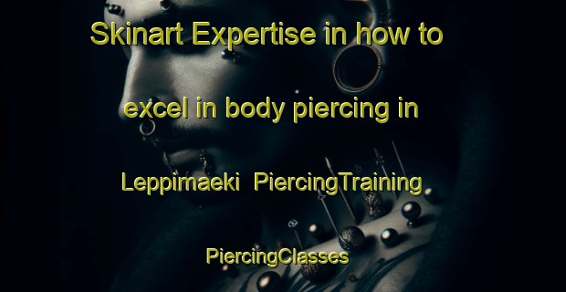 Skinart Expertise in how to excel in body piercing in Leppimaeki | PiercingTraining | PiercingClasses | SkinartTraining-Finland