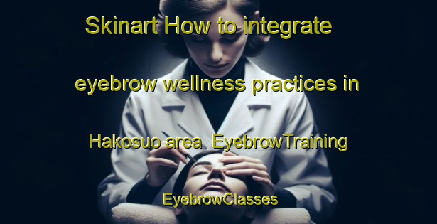 Skinart How to integrate eyebrow wellness practices in Hakosuo area | EyebrowTraining | EyebrowClasses | SkinartTraining-Finland