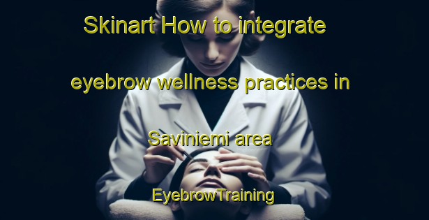 Skinart How to integrate eyebrow wellness practices in Saviniemi area | EyebrowTraining | EyebrowClasses | SkinartTraining-Finland