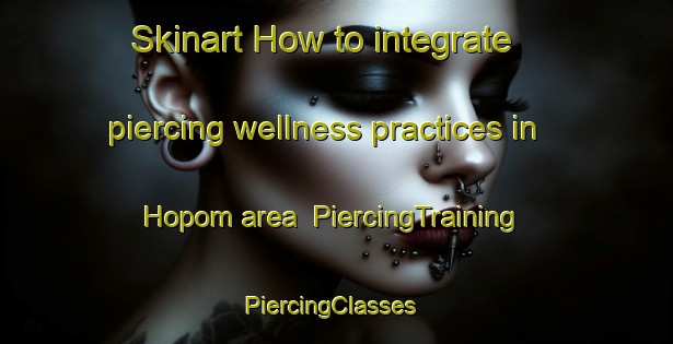 Skinart How to integrate piercing wellness practices in Hopom area | PiercingTraining | PiercingClasses | SkinartTraining-Finland