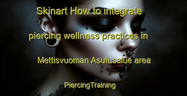 Skinart How to integrate piercing wellness practices in Mettisvuoman Asutusalue area | PiercingTraining | PiercingClasses | SkinartTraining-Finland