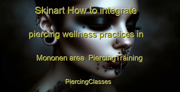 Skinart How to integrate piercing wellness practices in Mononen area | PiercingTraining | PiercingClasses | SkinartTraining-Finland