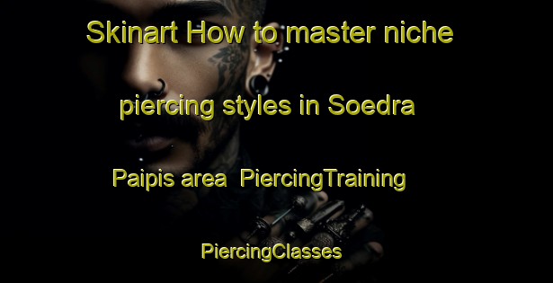 Skinart How to master niche piercing styles in Soedra Paipis area | PiercingTraining | PiercingClasses | SkinartTraining-Finland