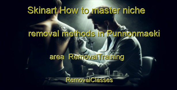 Skinart How to master niche removal methods in Punnonmaeki area | RemovalTraining | RemovalClasses | SkinartTraining-Finland