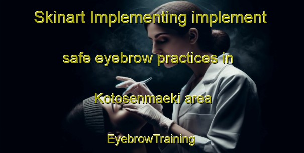Skinart Implementing implement safe eyebrow practices in Kotosenmaeki area | EyebrowTraining | EyebrowClasses | SkinartTraining-Finland